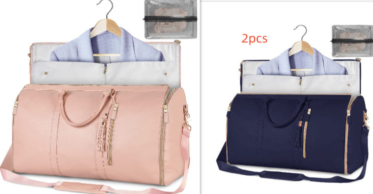 Large Capacity Travel Duffle Bag Women's Handbag Folding Suit Bag Waterproof Clothes Totes - Life's Fun Treasures