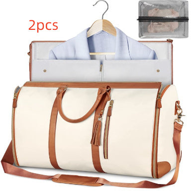 Large Capacity Travel Duffle Bag Women's Handbag Folding Suit Bag Waterproof Clothes Totes - Life's Fun Treasures