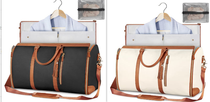 Large Capacity Travel Duffle Bag Women's Handbag Folding Suit Bag Waterproof Clothes Totes - Life's Fun Treasures