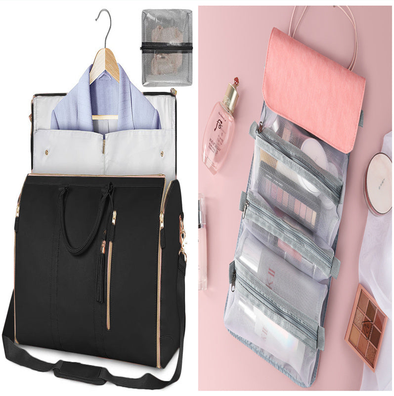 Large Capacity Travel Duffle Bag Women's Handbag Folding Suit Bag Waterproof Clothes Totes - Life's Fun Treasures