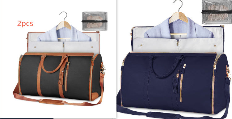 Large Capacity Travel Duffle Bag Women's Handbag Folding Suit Bag Waterproof Clothes Totes - Life's Fun Treasures