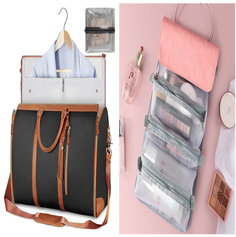 Large Capacity Travel Duffle Bag Women's Handbag Folding Suit Bag Waterproof Clothes Totes - Life's Fun Treasures