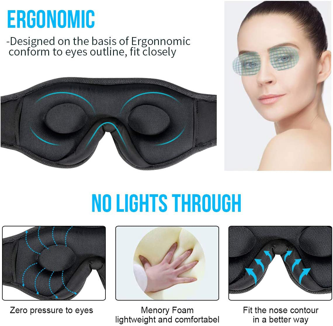 Wireless Call Stereo Music Blackout Sleep Eye Mask - Life's Fun Treasures