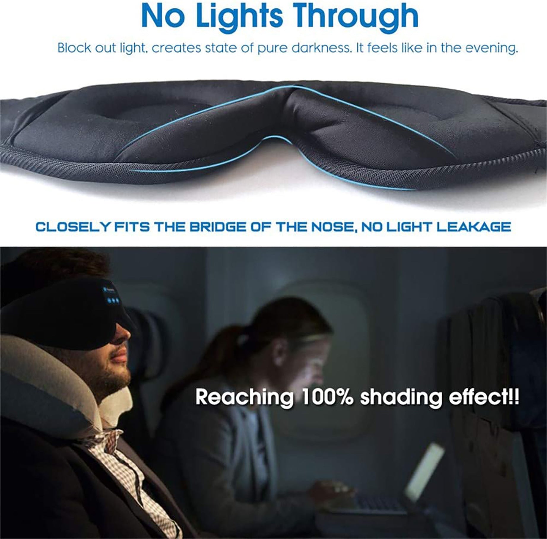 Wireless Call Stereo Music Blackout Sleep Eye Mask - Life's Fun Treasures
