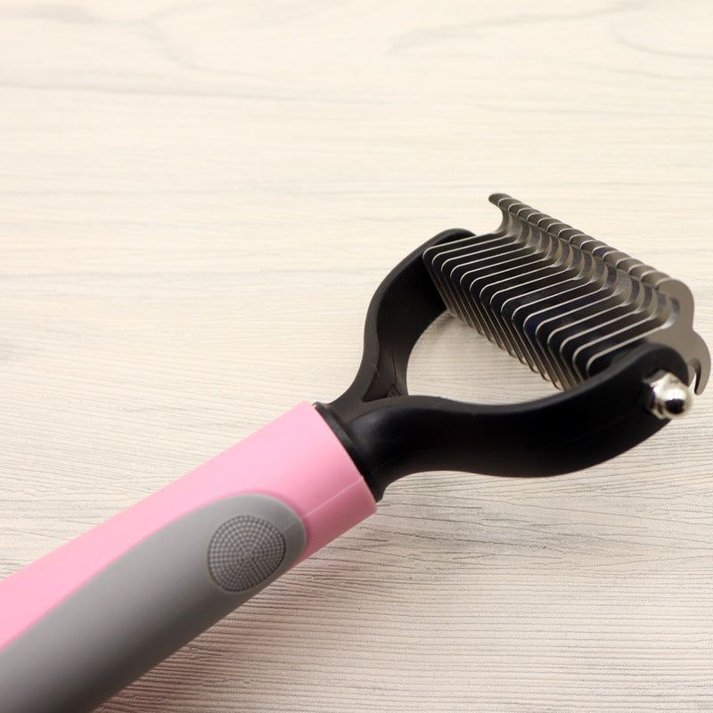 Pet Long-haired Dogknot Comb Double-sided Blade Dog - Life's Fun Treasures