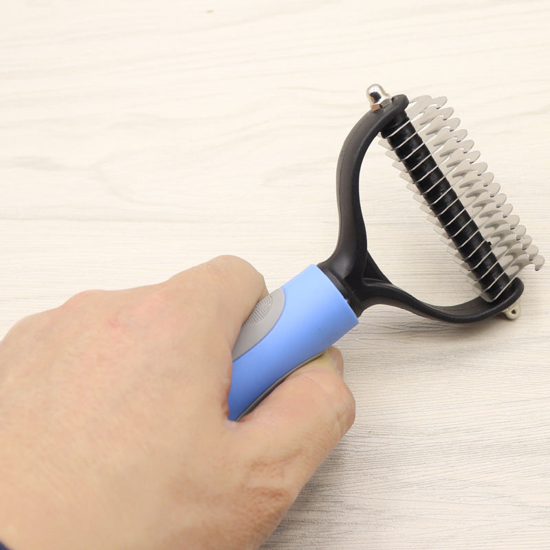 Pet Long-haired Dogknot Comb Double-sided Blade Dog - Life's Fun Treasures