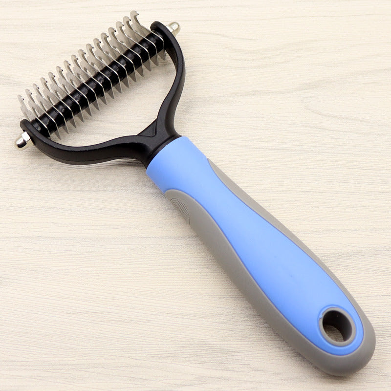 Pet Long-haired Dogknot Comb Double-sided Blade Dog - Life's Fun Treasures