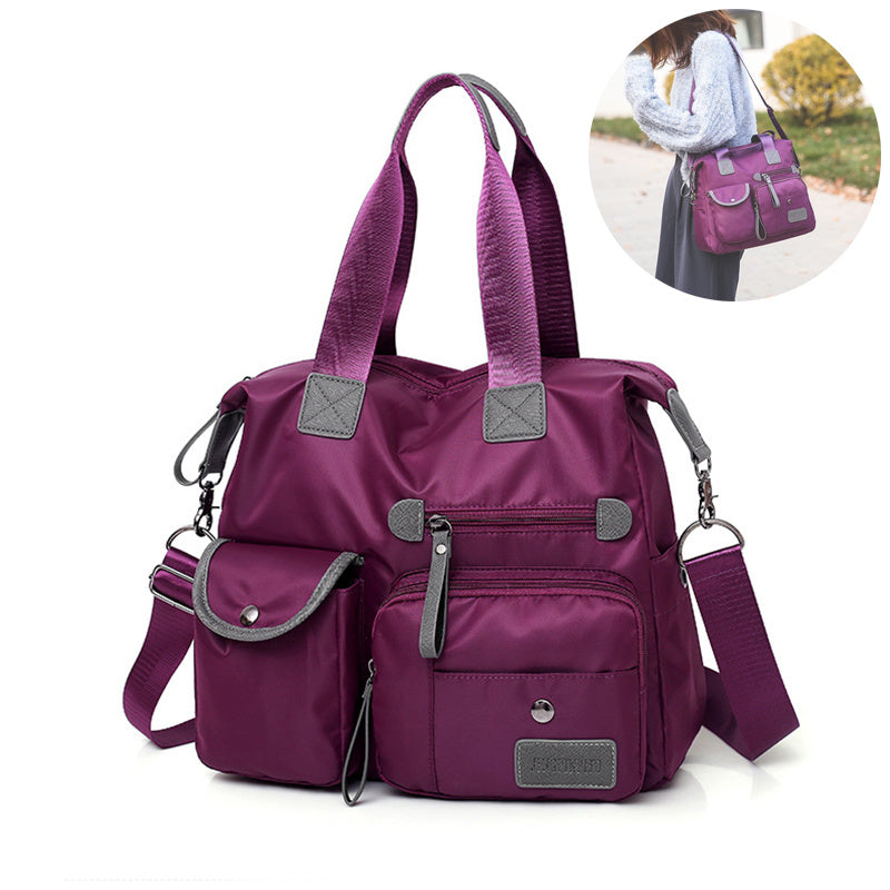 Large Capacity Multi-pocket Shoulder Bag For Women Nylon Waterproof Handbags Female Casual Commuting Messenger Crossbody Bags - Life's Fun Treasures