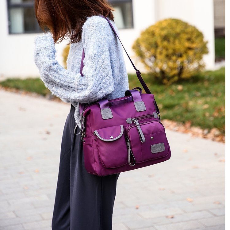 Large Capacity Multi-pocket Shoulder Bag For Women Nylon Waterproof Handbags Female Casual Commuting Messenger Crossbody Bags - Life's Fun Treasures