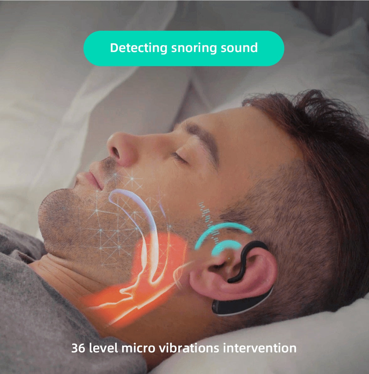 24 Hours Bluetooth Anti-snoring Device Charge Snore Earset Sleeping Aid Snoring Analyzes Sleep Datas Good Sleep - Life's Fun Treasures