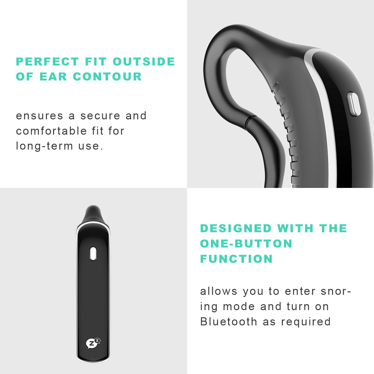 24 Hours Bluetooth Anti-snoring Device Charge Snore Earset Sleeping Aid Snoring Analyzes Sleep Datas Good Sleep - Life's Fun Treasures