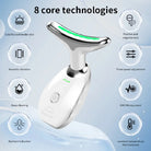 Neck Face Beauty Device Colorful LED Photon Therapy Skin Tighten Reduce Double Chin Anti Wrinkle Remove Lifting Massager - Life's Fun Treasures