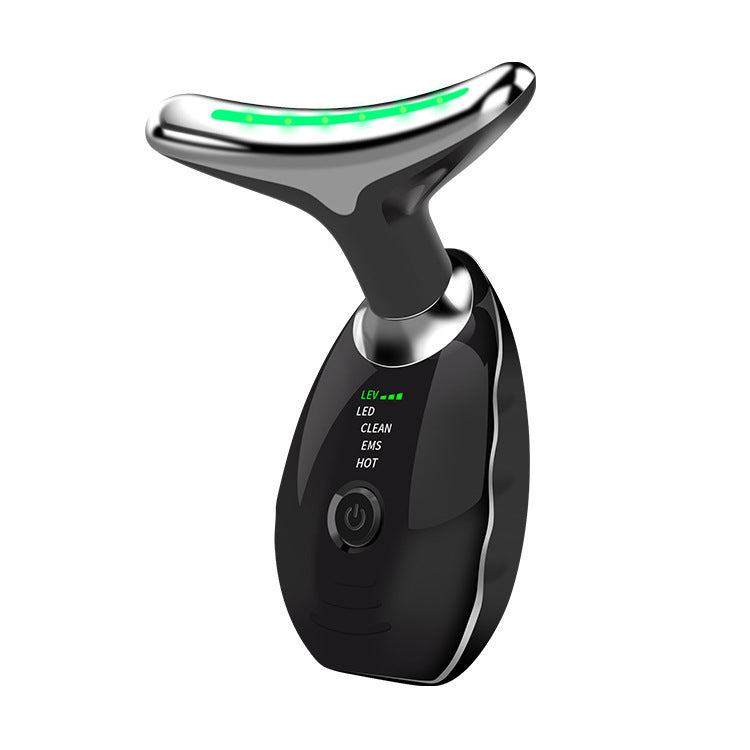 Neck Face Beauty Device Colorful LED Photon Therapy Skin Tighten Reduce Double Chin Anti Wrinkle Remove Lifting Massager - Life's Fun Treasures
