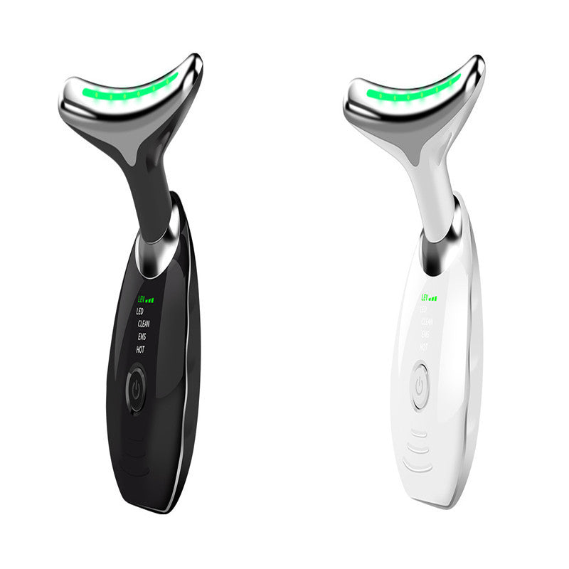 Neck Face Beauty Device Colorful LED Photon Therapy Skin Tighten Reduce Double Chin Anti Wrinkle Remove Lifting Massager - Life's Fun Treasures