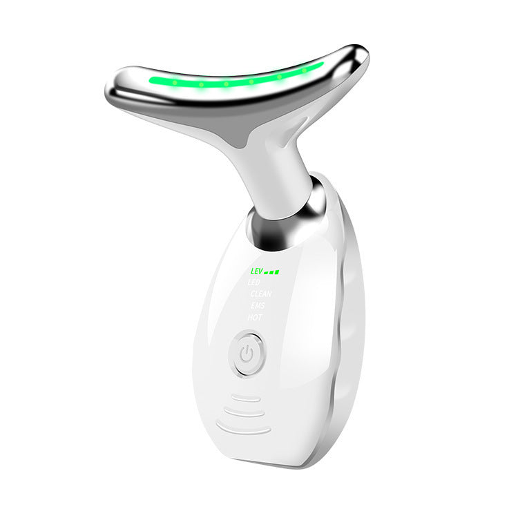 Neck Face Beauty Device Colorful LED Photon Therapy Skin Tighten Reduce Double Chin Anti Wrinkle Remove Lifting Massager - Life's Fun Treasures