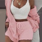 3 Pieces Of Fashionable Ladies Plush Home Clothes - Life's Fun Treasures