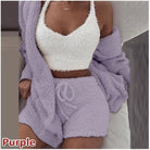 3 Pieces Of Fashionable Ladies Plush Home Clothes - Life's Fun Treasures