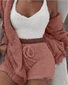 3 Pieces Of Fashionable Ladies Plush Home Clothes - Life's Fun Treasures
