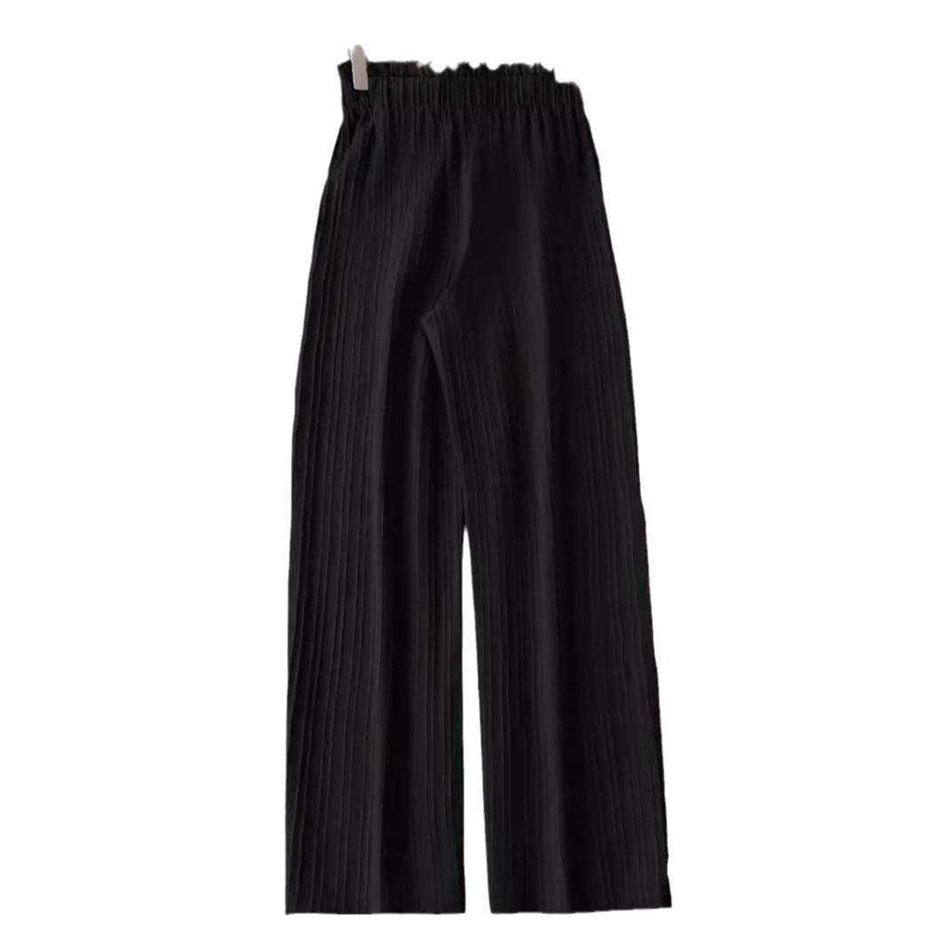 Women's Solid Color Belt Casual Pants - Life's Fun Treasures