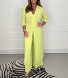 Women's Fashion Simple Solid Color Long Top Long Pants Set - Life's Fun Treasures