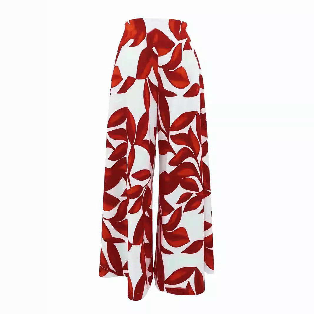 Printed High Waist Fashion Comfortable Wide-leg Pants - Life's Fun Treasures