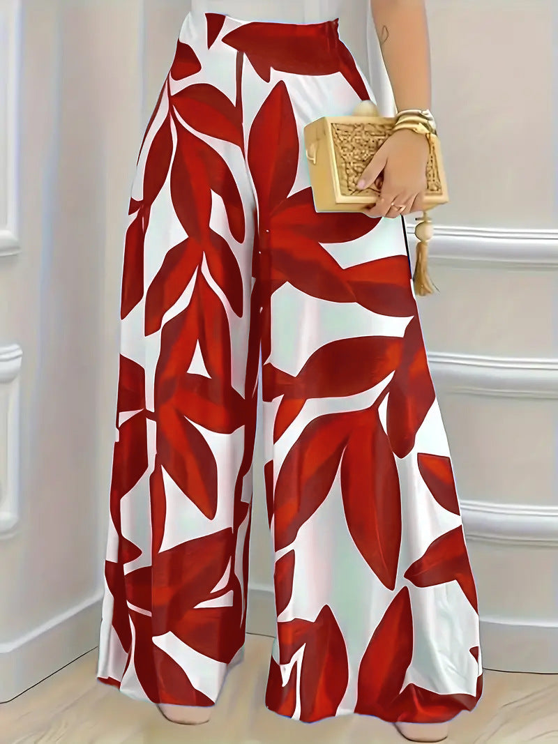 Printed High Waist Fashion Comfortable Wide-leg Pants - Life's Fun Treasures