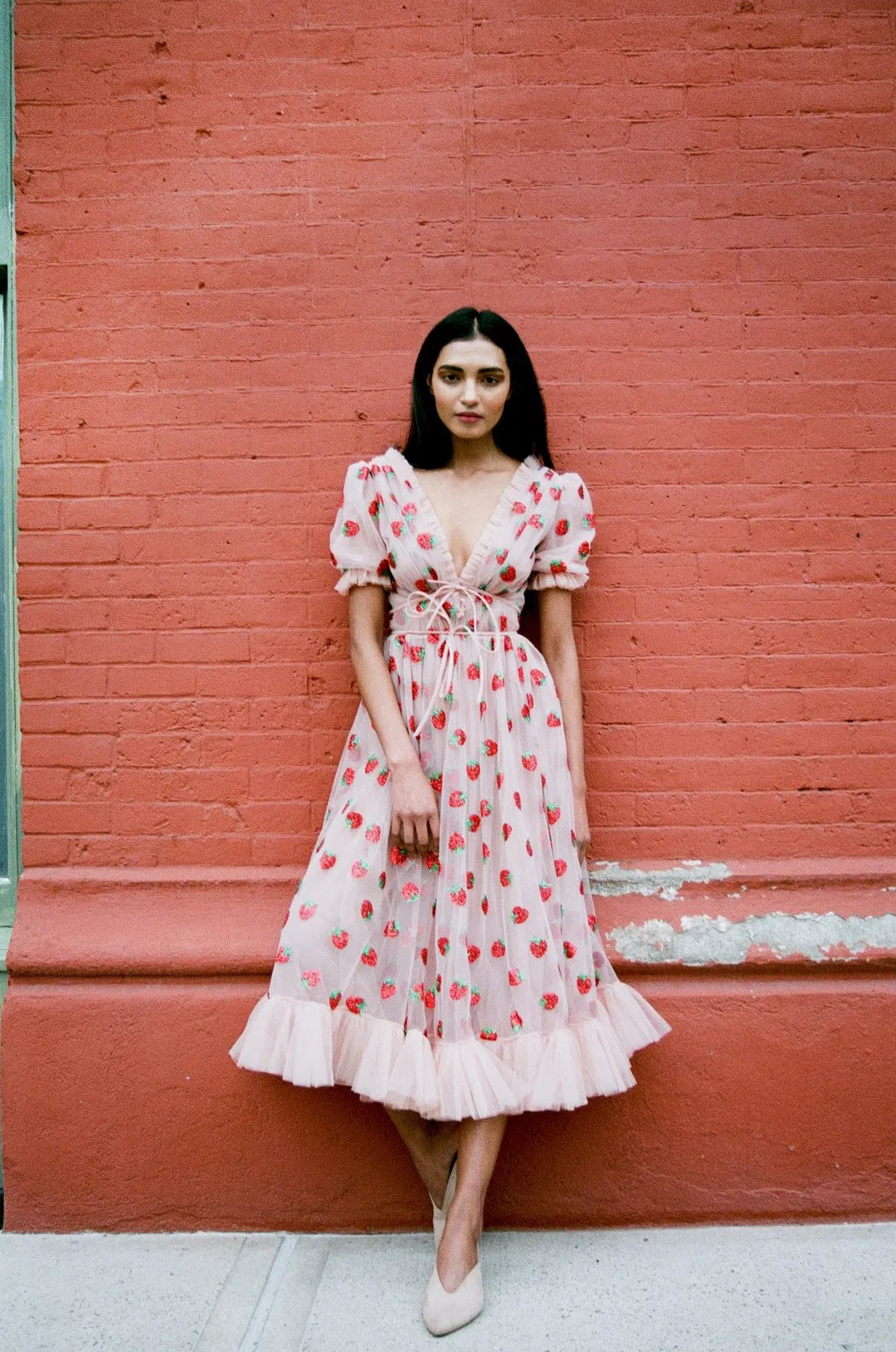 Cherry Mid Length Dress - Life's Fun Treasures