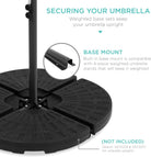 10Ft Solar LED Offset Hanging Market Patio Umbrella for Backyard, - Life's Fun Treasures