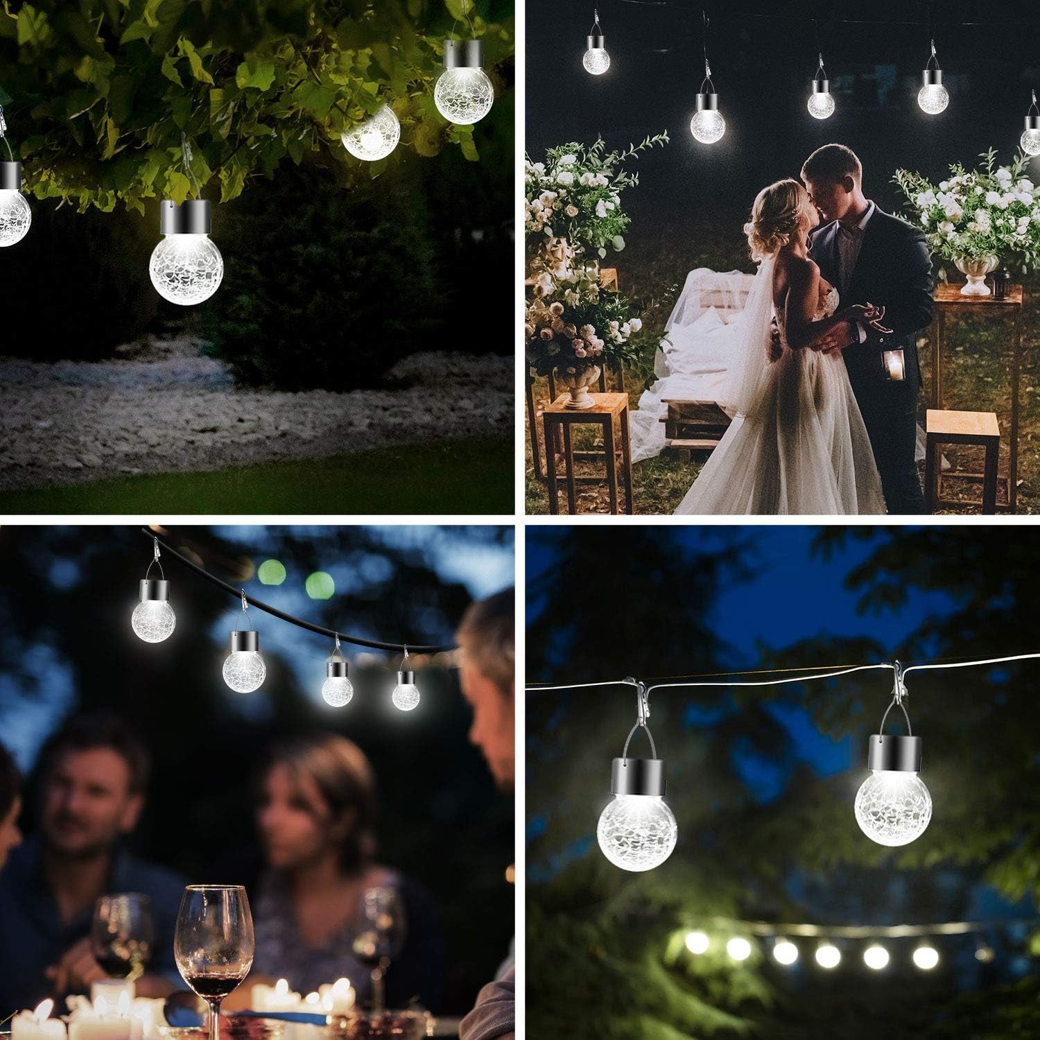 Solar Lights Outdoor Hanging Decorative Globe 24 Pack, Waterproof - Life's Fun Treasures