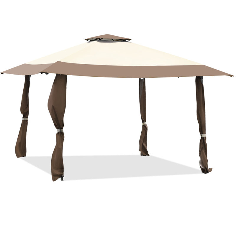 13 X 13 Feet Pop up Gazebo Tent with Carry Bag for Patio Garden - Life's Fun Treasures