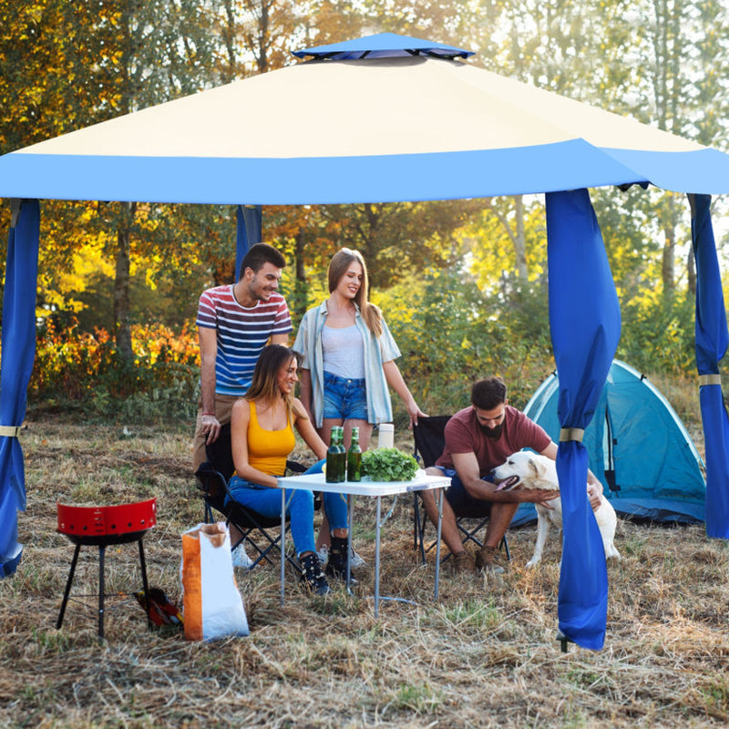 13 X 13 Feet Pop up Gazebo Tent with Carry Bag for Patio Garden - Life's Fun Treasures