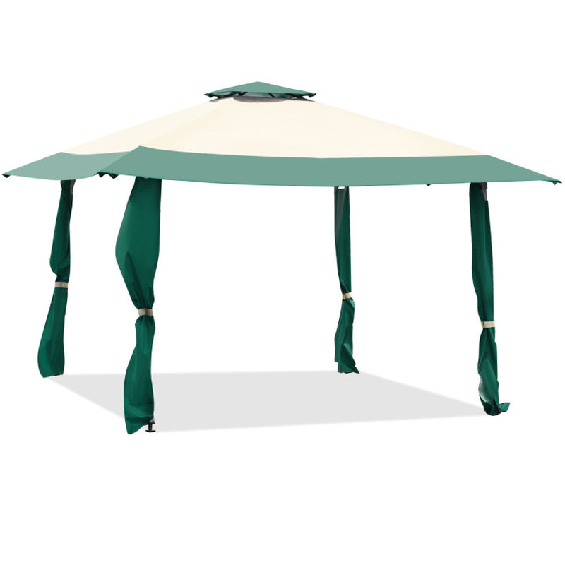 13 X 13 Feet Pop up Gazebo Tent with Carry Bag for Patio Garden - Life's Fun Treasures