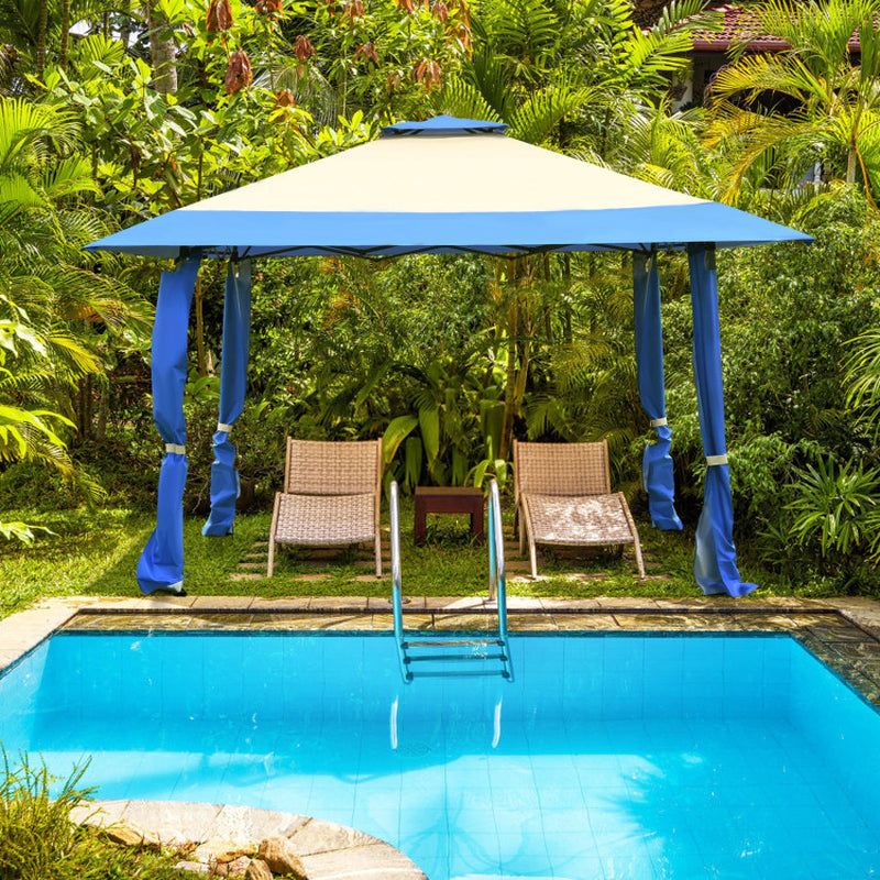 13 X 13 Feet Pop up Gazebo Tent with Carry Bag for Patio Garden - Life's Fun Treasures
