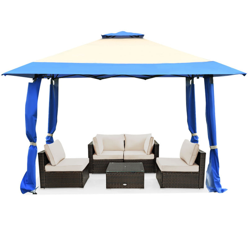 13 X 13 Feet Pop up Gazebo Tent with Carry Bag for Patio Garden - Life's Fun Treasures