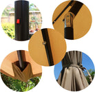 9' Solar LED Lighted Patio Umbrella with 8 Ribs/Tilt Adjustment and - Life's Fun Treasures