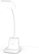 Upgraded LED Desk Lamp with Wireless Charger, White Small Desk Light - Life's Fun Treasures