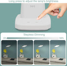 Upgraded LED Desk Lamp with Wireless Charger, White Small Desk Light - Life's Fun Treasures