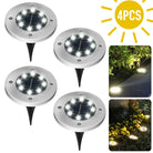 4/8 LEDs Solar Powered Buried Light Outdoor Pathway Garden Decking - Life's Fun Treasures