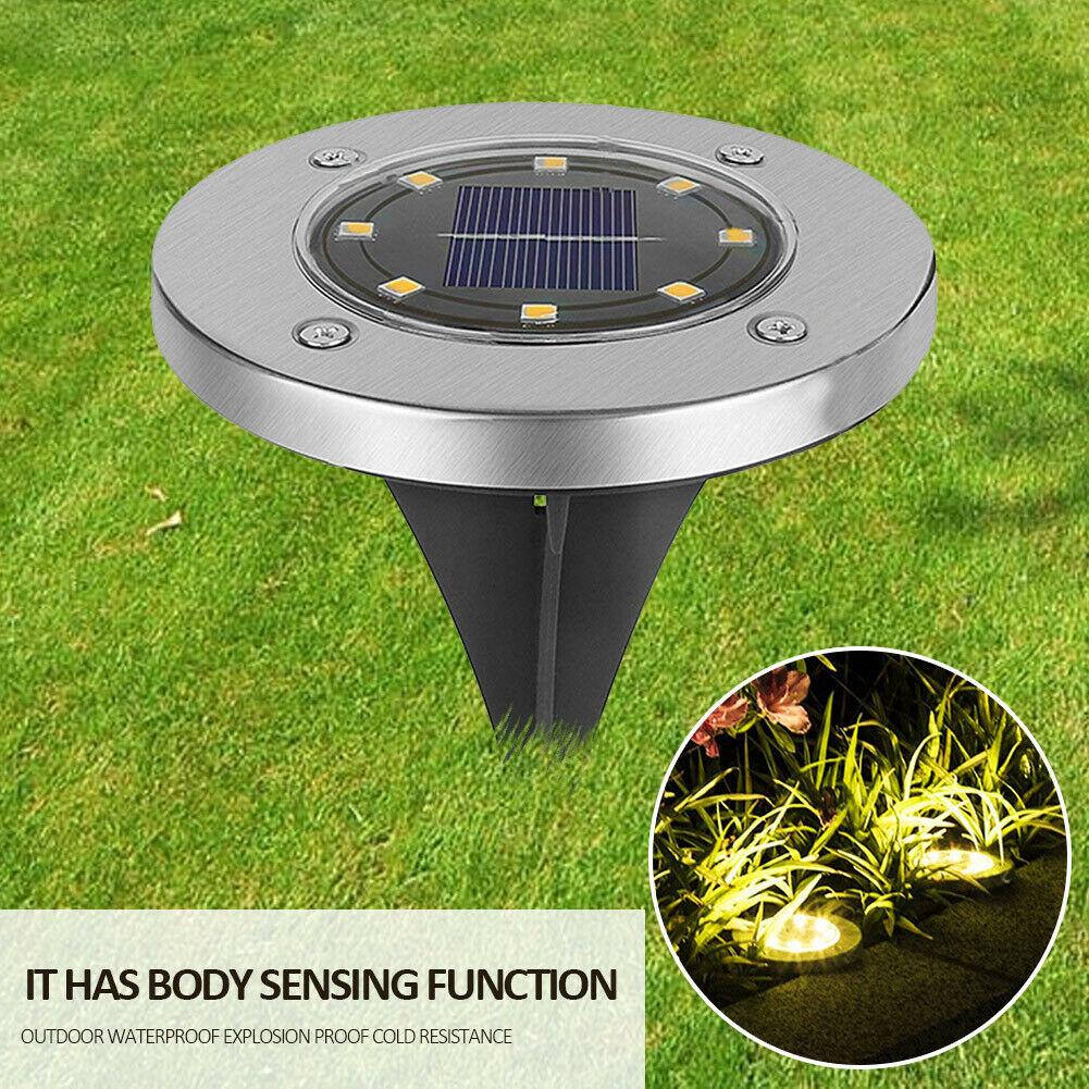 4/8 LEDs Solar Powered Buried Light Outdoor Pathway Garden Decking - Life's Fun Treasures