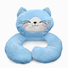 Glow in the dark Blanket, Moon Stars & Cat Neck Pillow-Blue - Life's Fun Treasures