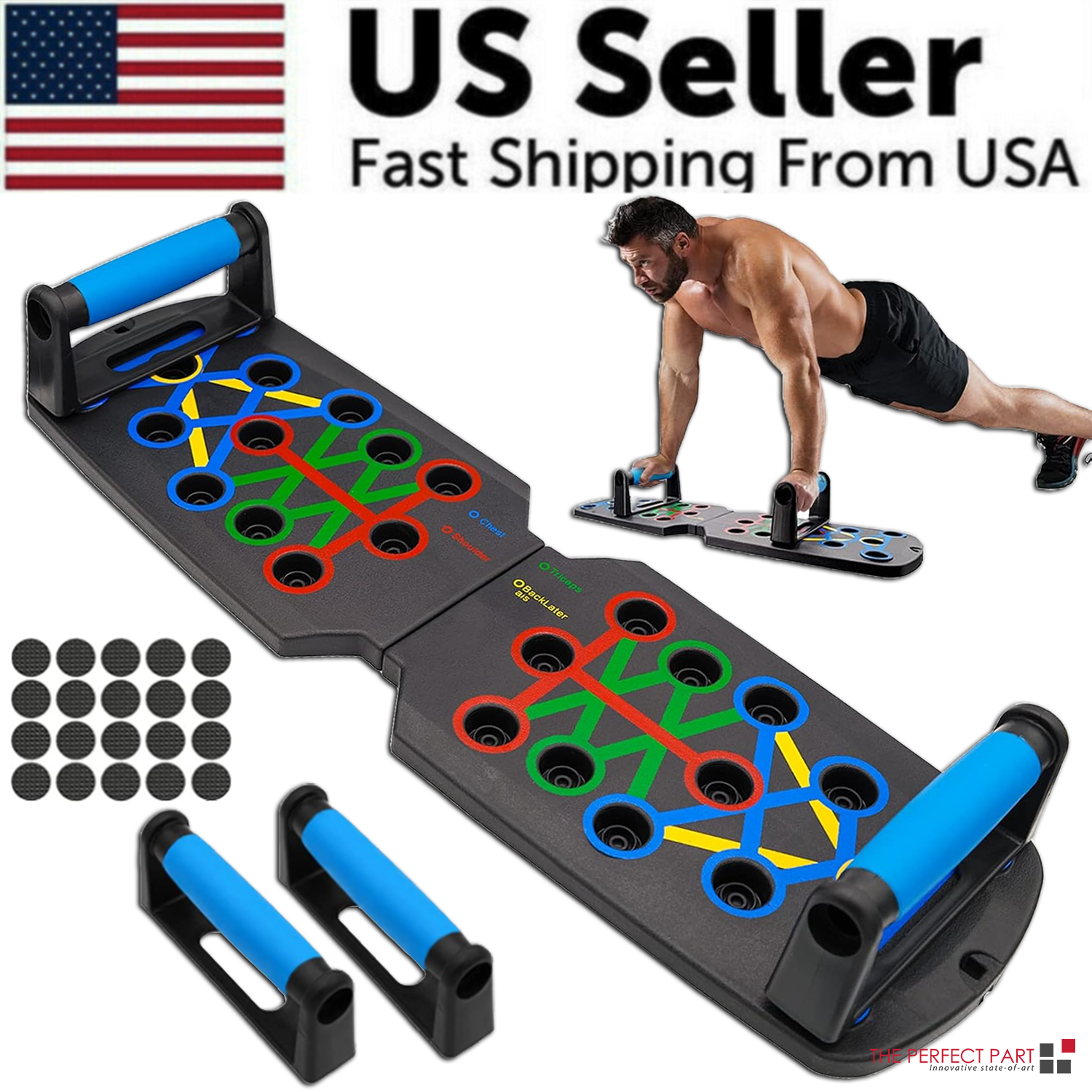 28 in 1 Push Up Rack Board System Fitness Workout Train Home Gym - Life's Fun Treasures