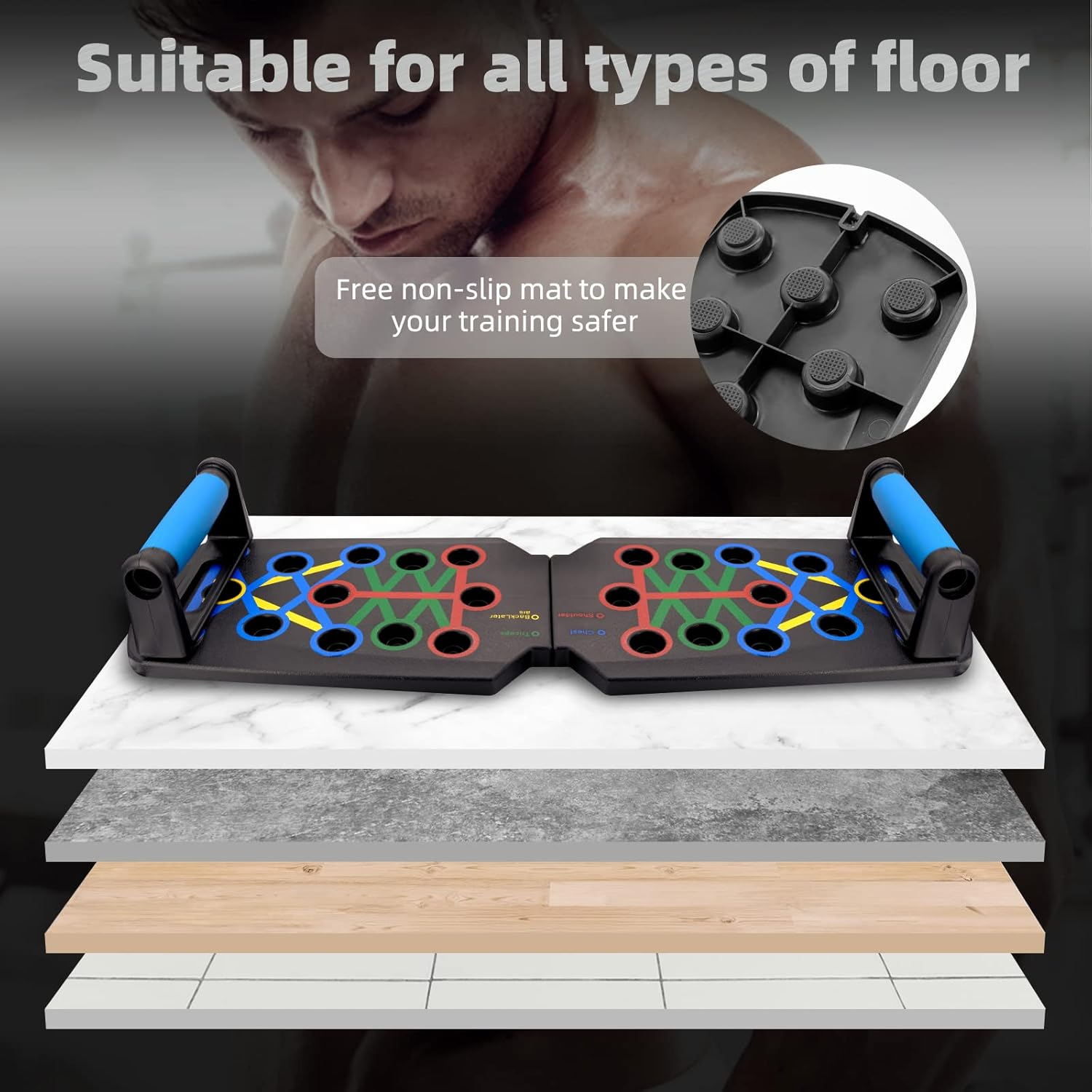 28 in 1 Push Up Rack Board System Fitness Workout Train Home Gym - Life's Fun Treasures