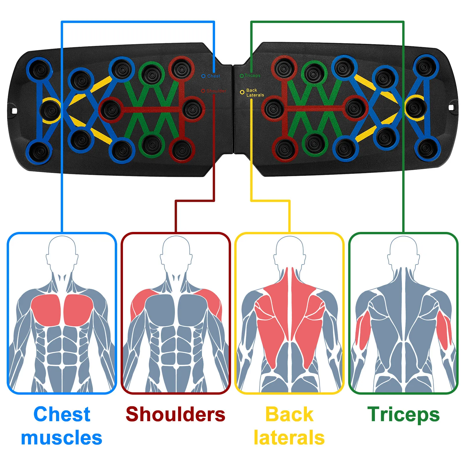 28 in 1 Push Up Rack Board System Fitness Workout Train Home Gym - Life's Fun Treasures