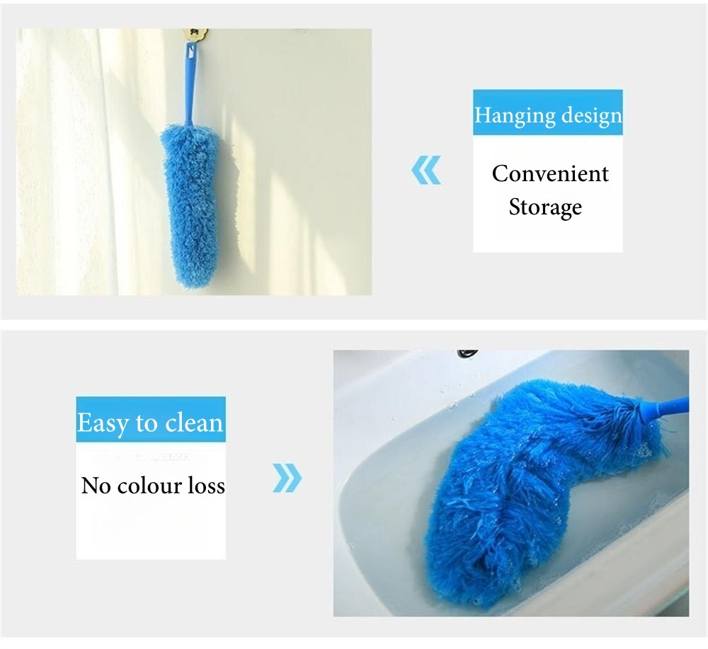 Microfiber Duster Cleaning Brush Dust Cleaner Bendable Handle Soft - Life's Fun Treasures