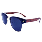 Real Walnut Wood Club Style Sunglasses With Bamboo Case, Polarized - Life's Fun Treasures