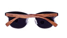 Real Walnut Wood Club Style Sunglasses With Bamboo Case, Polarized - Life's Fun Treasures