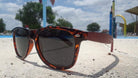 Red Bamboo Tortoise Framed Sunglasses With Wood Case, Artisan Engraved - Life's Fun Treasures