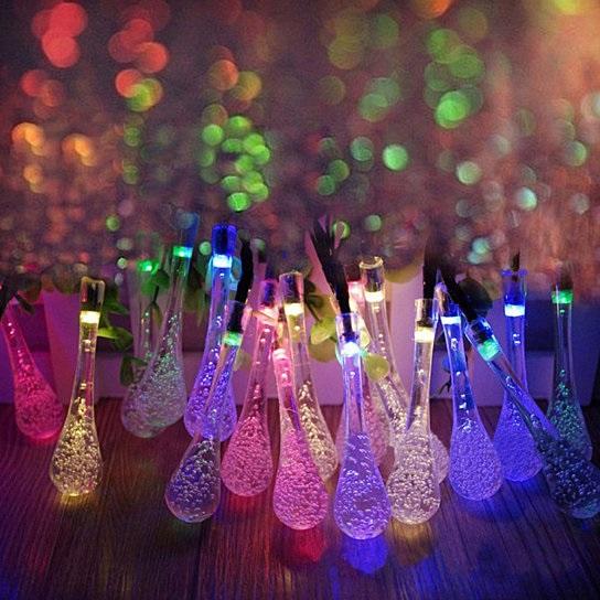 Dew Droplets 20 LED Solar Lights Falling Like Dew - Life's Fun Treasures
