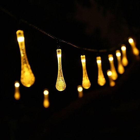 Dew Droplets 20 LED Solar Lights Falling Like Dew - Life's Fun Treasures