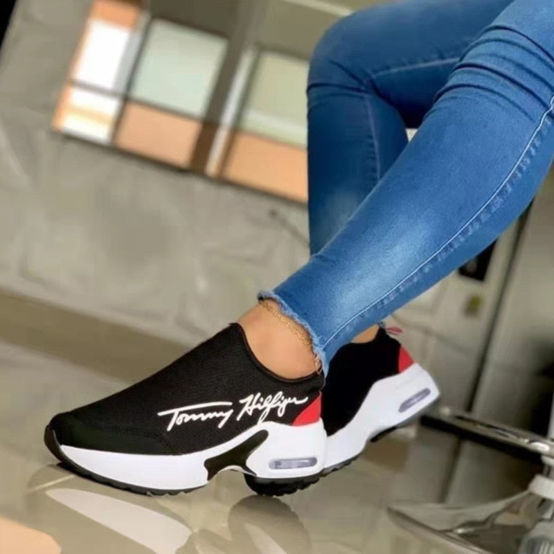 Flat Women Shoes Casual Breathable Wedges Ladies Walking Sneakers - Life's Fun Treasures